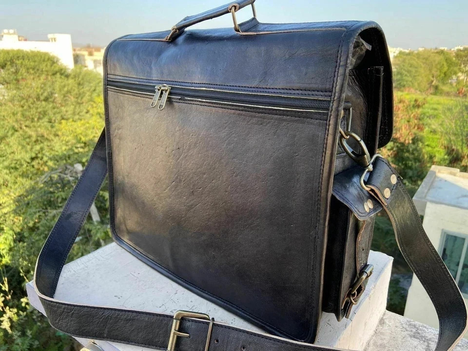 Men’s Genuine Leather Laptop Sleek Bag Business Briefcase Vintage Satchel