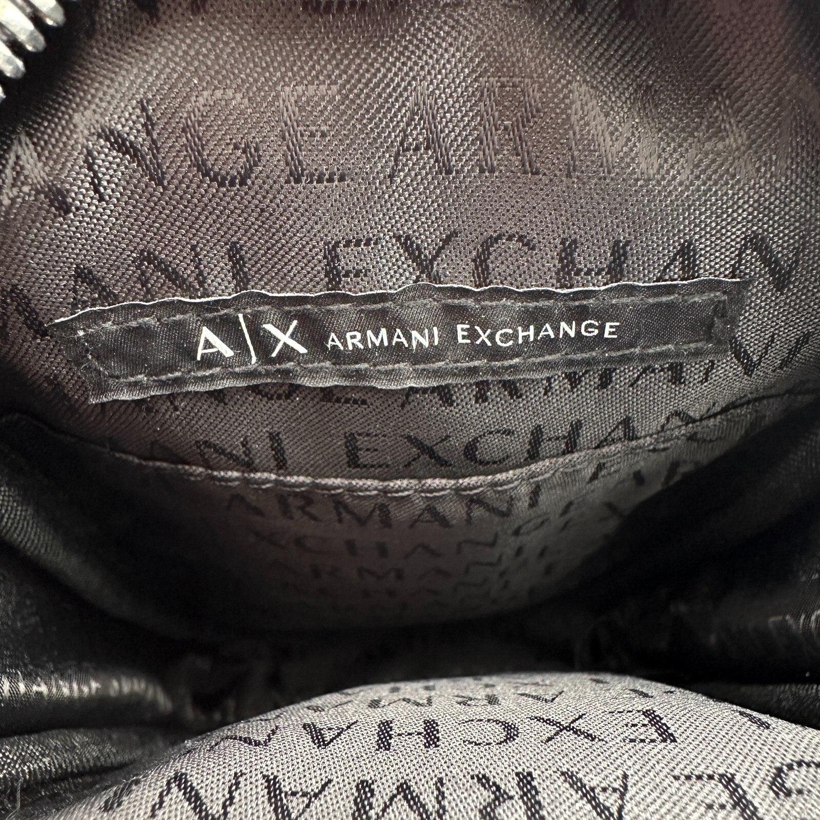Armani Exchange Crossbody Bag Belt Mens Black 001 Patch Luxury Vacation NYC