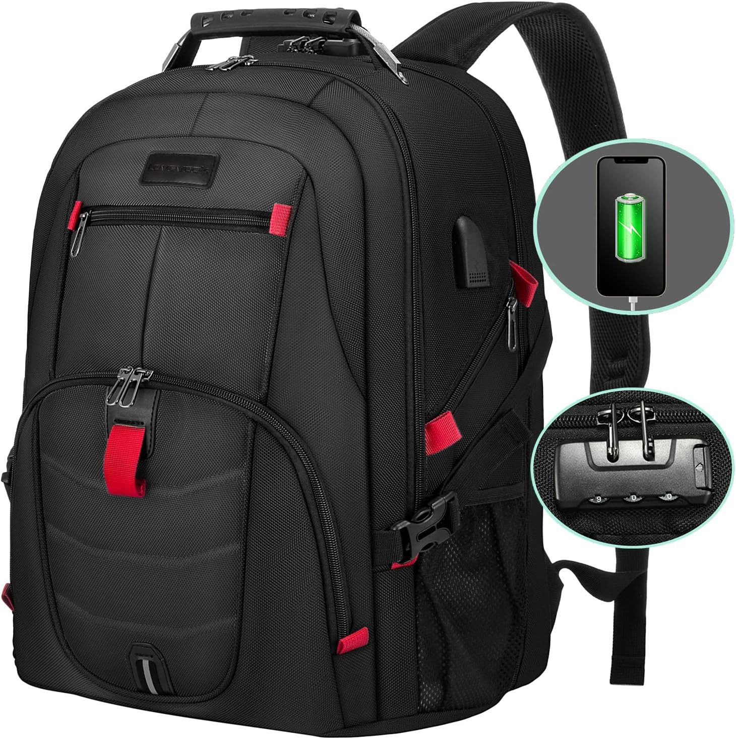 Travel Laptop Backpack Waterproof anti Theft with Lock and USB