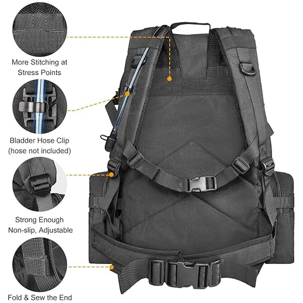 75L Military Tactical Backpack Large Army 3 Day Assault Pack Molle Bag Rucksack