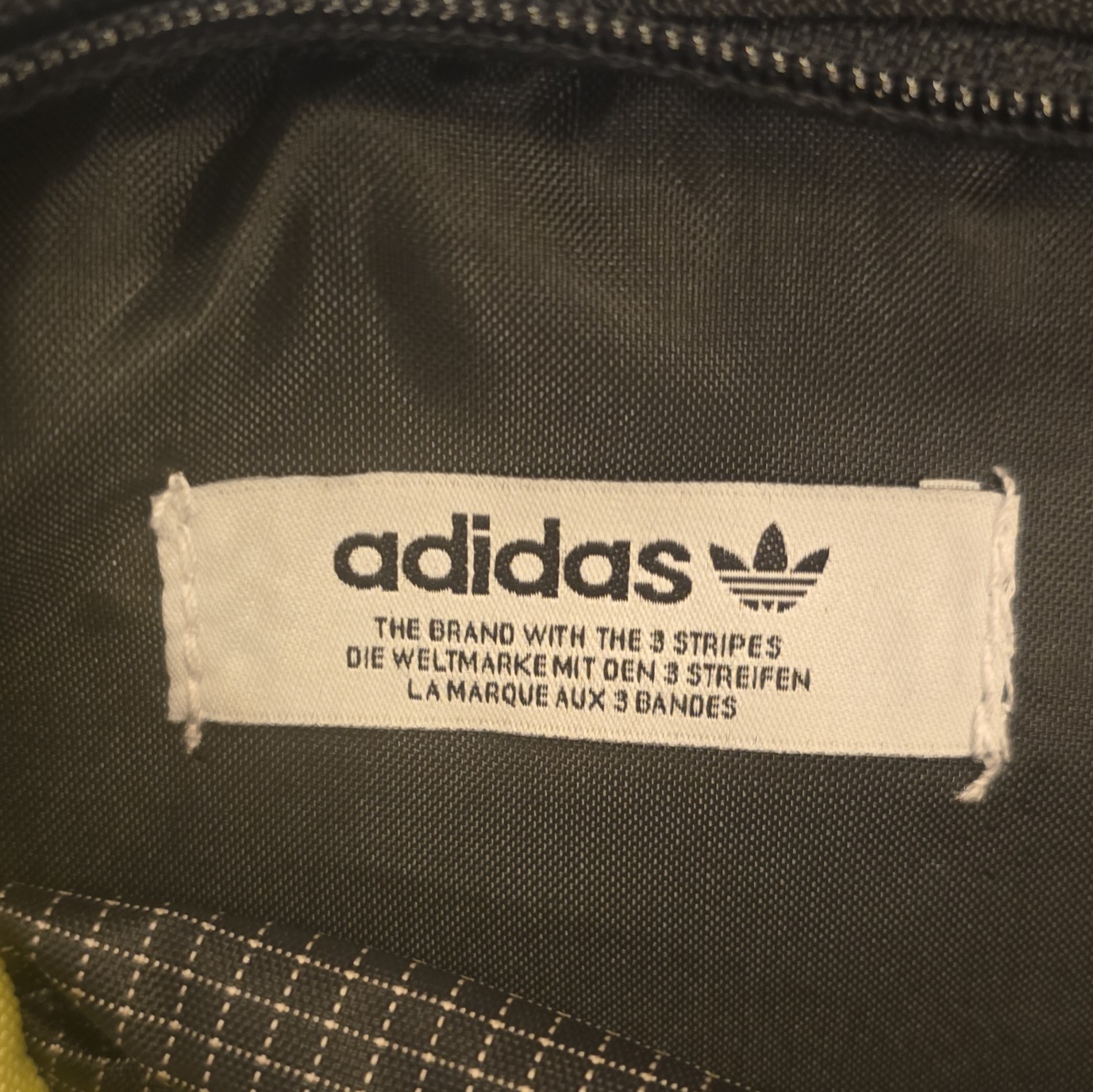 Adidas Trefoil Black/White Checkered Waist Or Hip Bag Zip Pockets Adjustable
