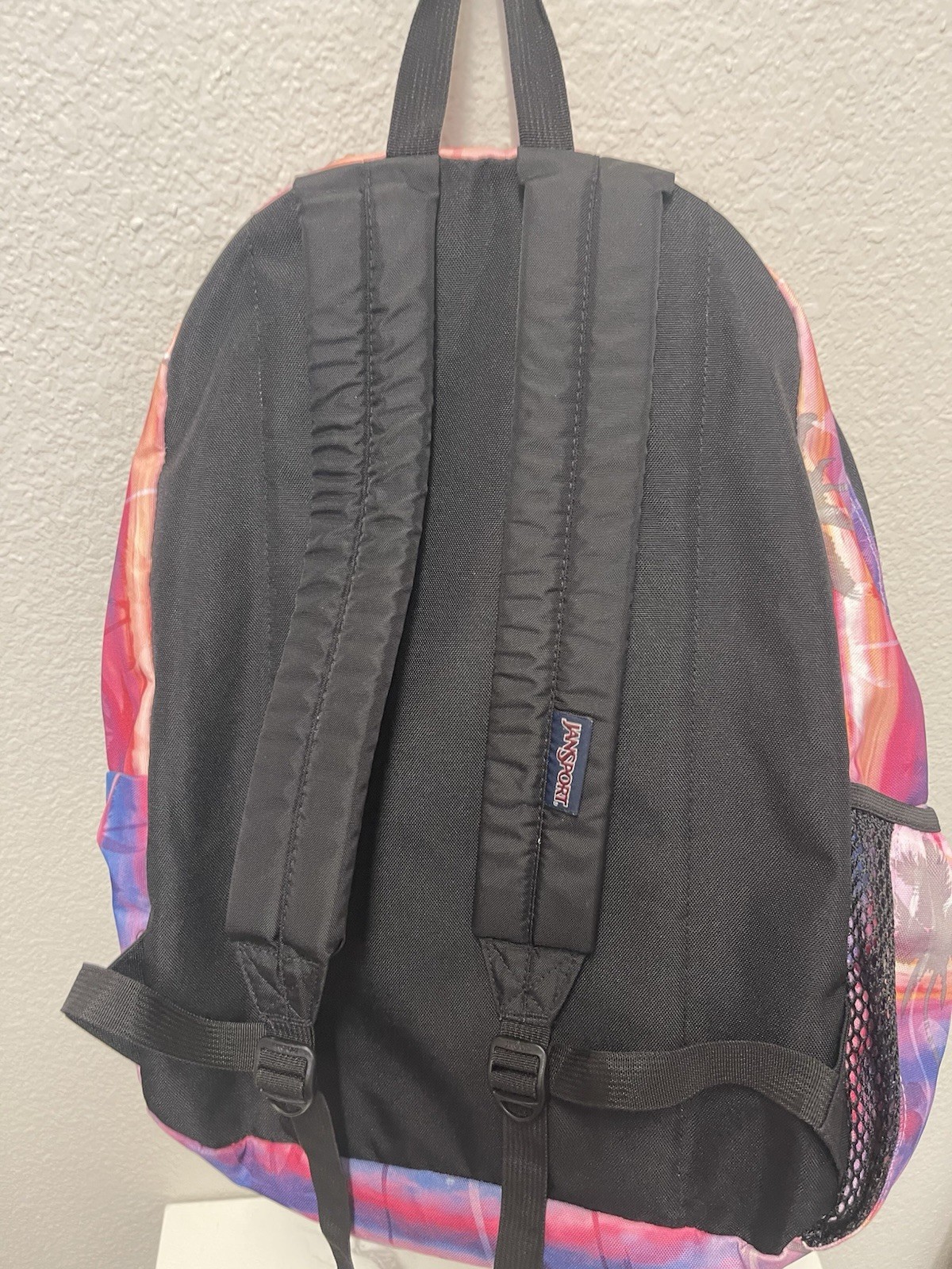 JANSPORT Pink/Purple Tropical Theme Backpack Beach Island Vacation School