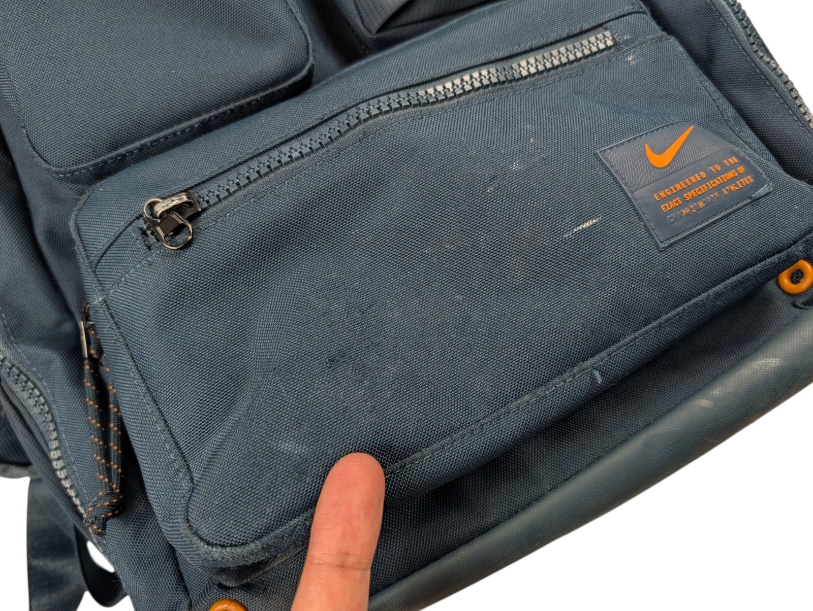 *READ* Nike Utility Elite 19″ Backpack Blue/Orange Rugged Bag Padded Air Straps