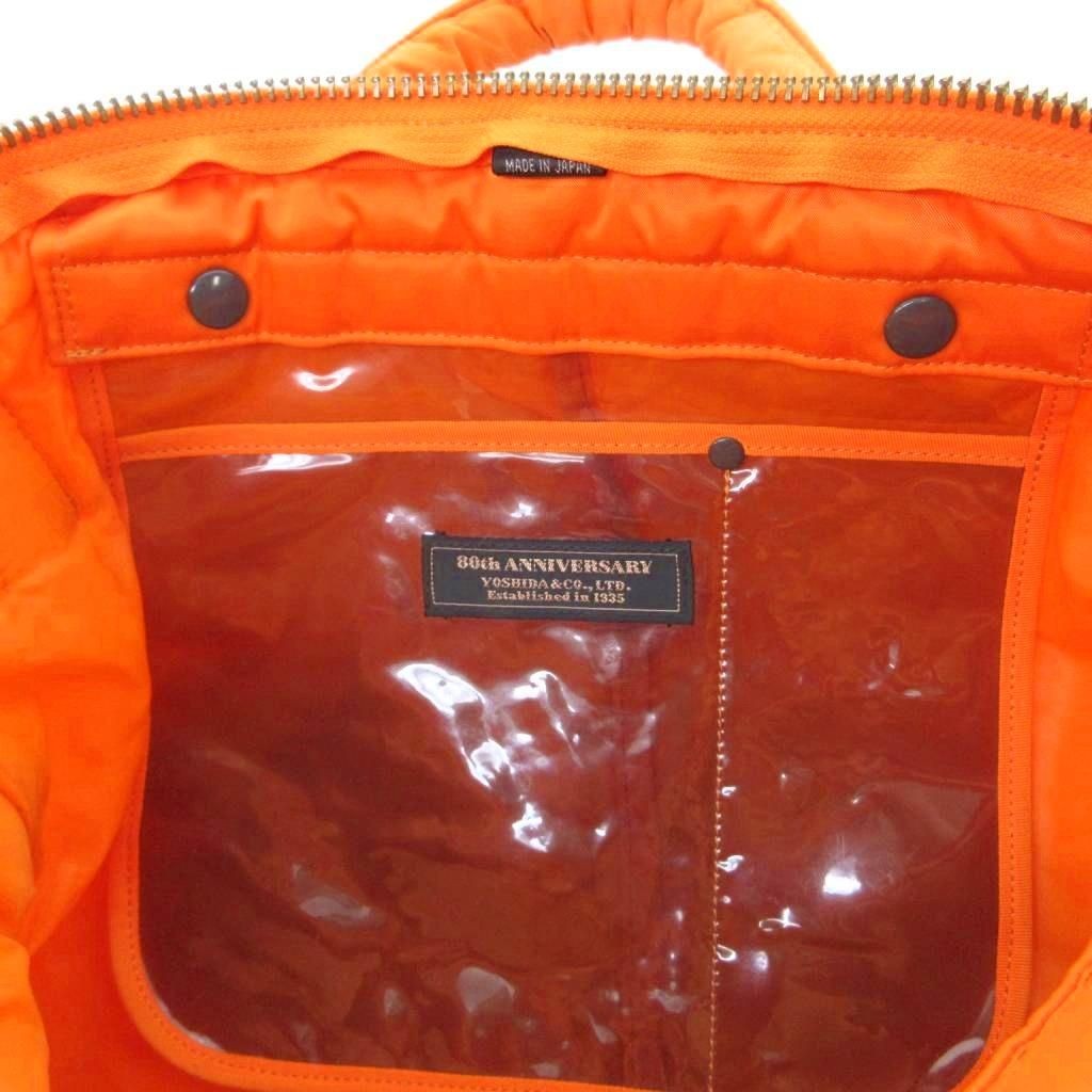 Authentic Yoshida Porter Helmet 80th Anniv Shoulder Bag 48cm Orange zippers