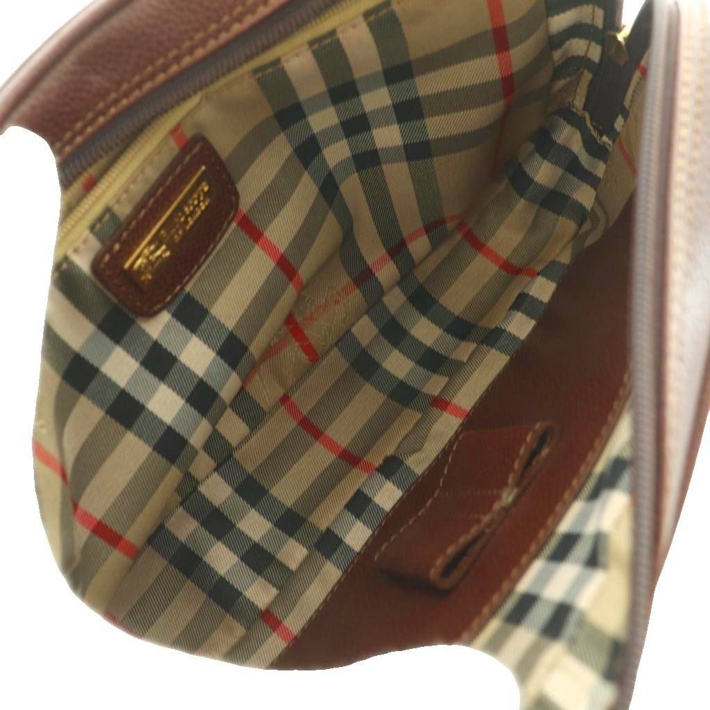 Authentic eBay Title: Burberrys Vintage Leather 2-Way Clutch Bag Brown 18cm x