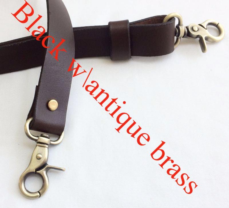 1″ Quality Leather Adjustable Convertible Slide Cross Body Bag Strap – 3 colors
