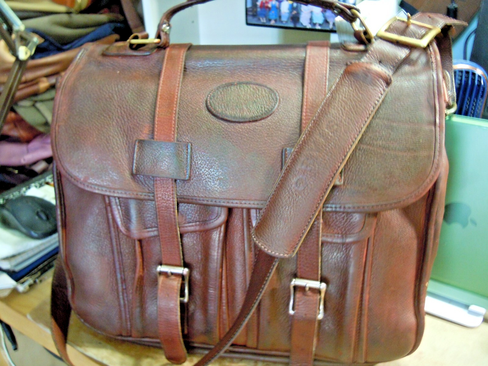 Vintage Orvis Leather Orvis/Gokey Briefcase Made in USA #1 9