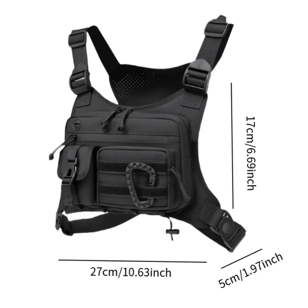 Adjustable Sports Vest Bag Multi-functional Water Resistant Outdoor Chest Bag Ox