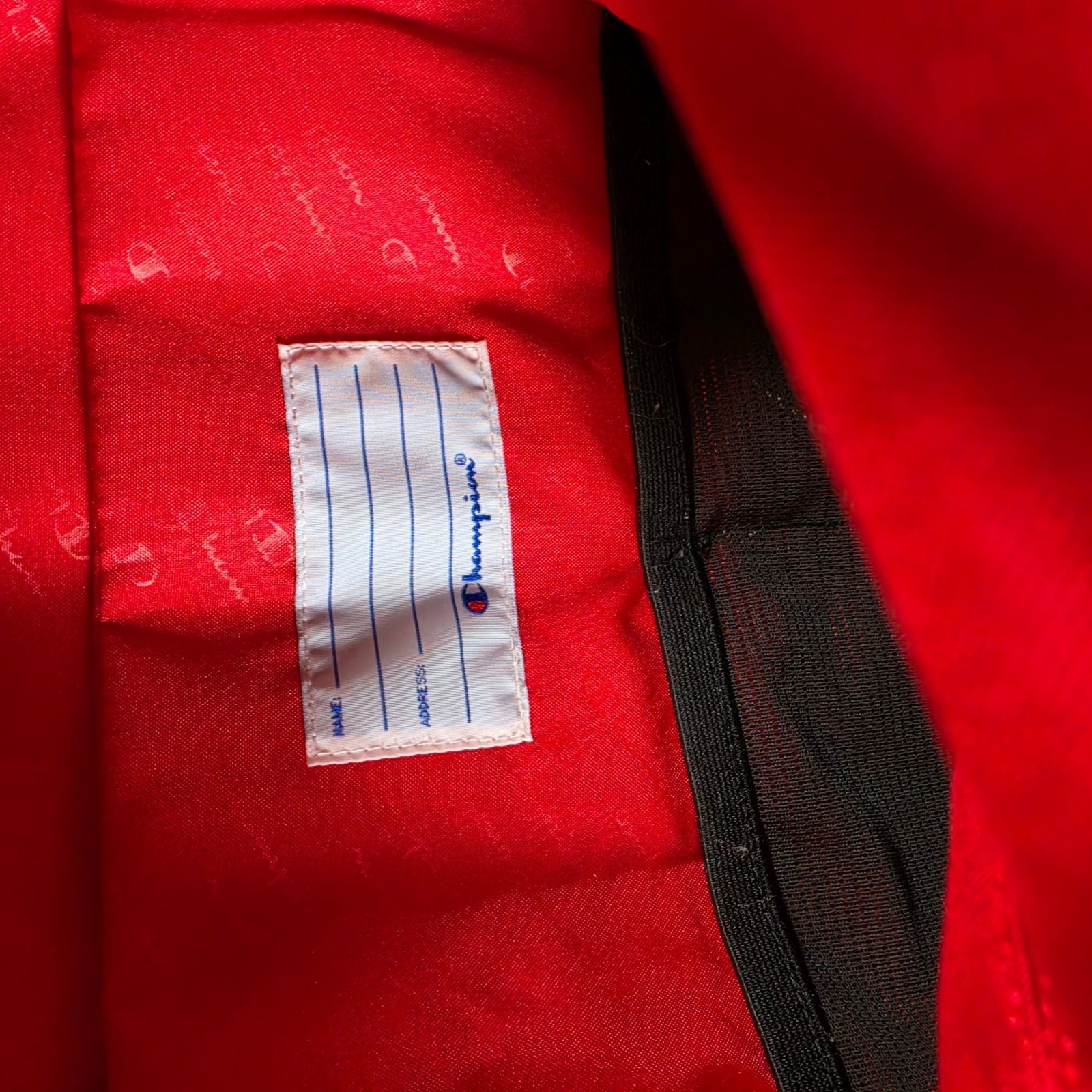 Champion Supercize 2.0 Red All Over Print Backpack Embroidered Logo School Bag
