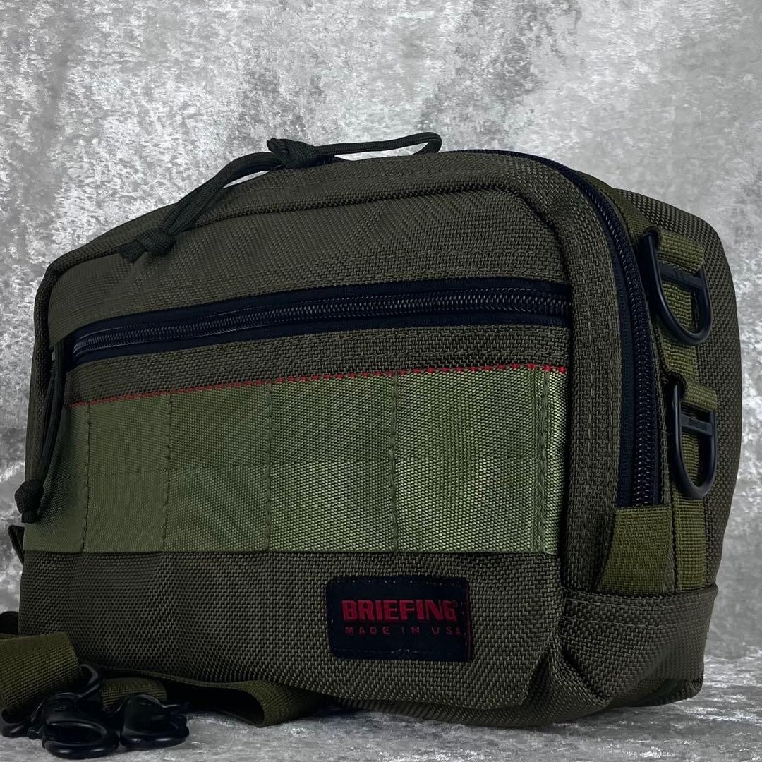 BRIEFING Viper Crossbody Bag 16cm Olive 1050D Ballistic Nylon Near Mint