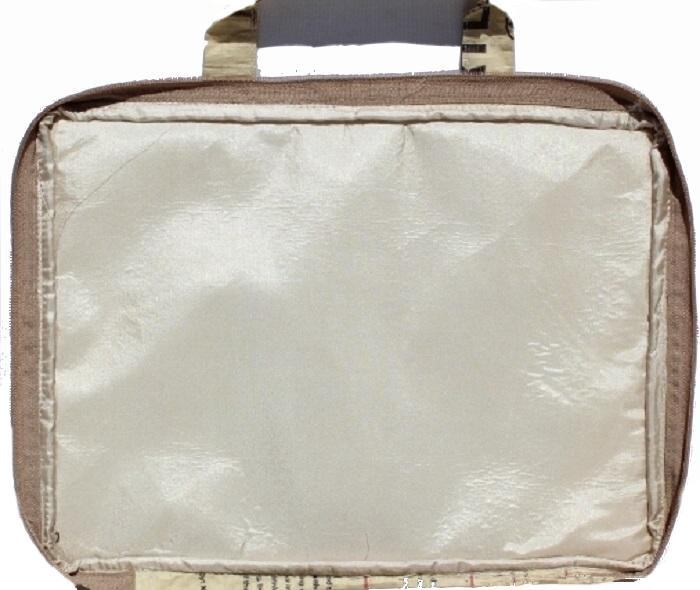 Fair Trade Recycled Fish Feed Laptop Bags Deluxe 36cm wide x 28cm with handles