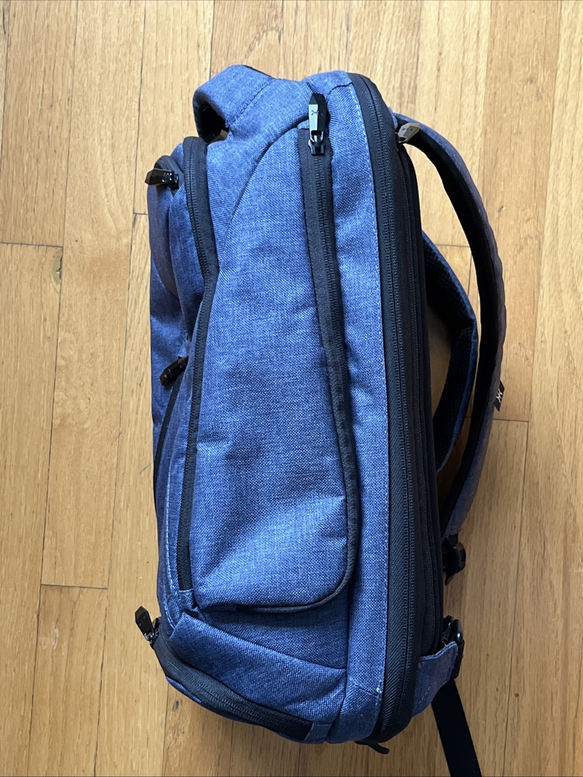 Knack Series 1 Medium Expandable Laptop Travel Backpack Blue Carry On 27L