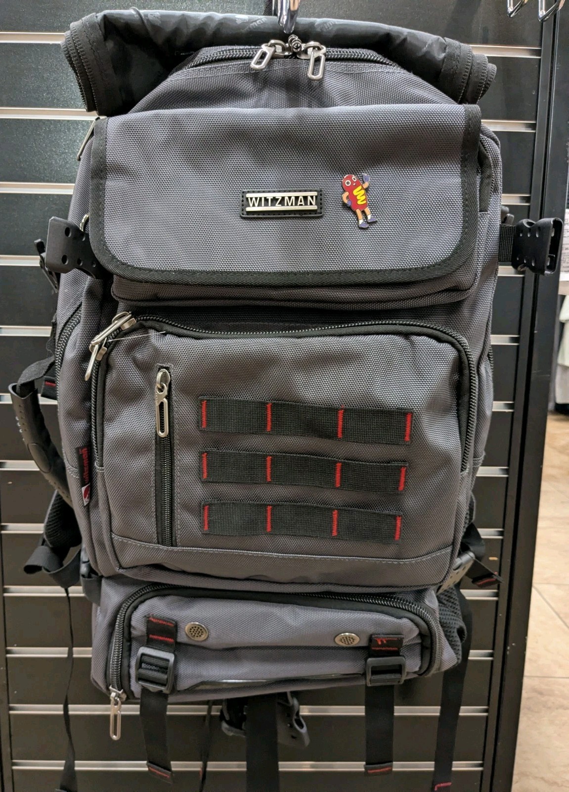 Witzman Carry On Travel Backpack Airline Approved Luggage Bag B682 Charcoa Grey
