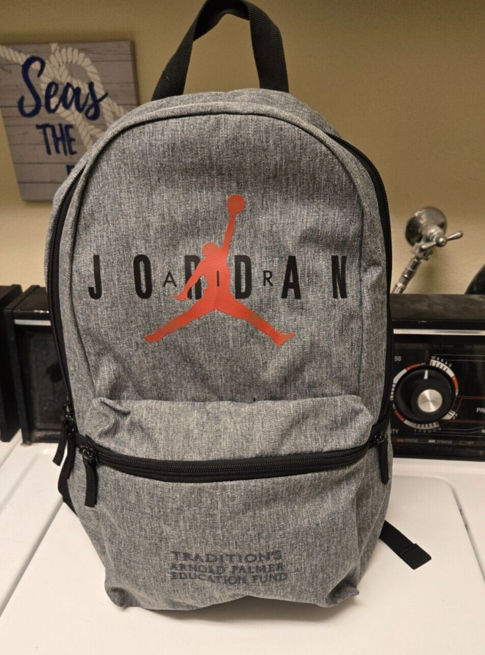 New Nike Air Jordan Jumpman Carbon Heather Arnold Palmer EF Backpack 13” NWT