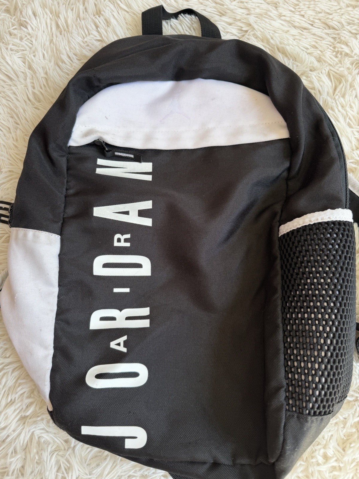 Jordan Jumpman Black White Backpack Red Inside Light Staining Good Condition