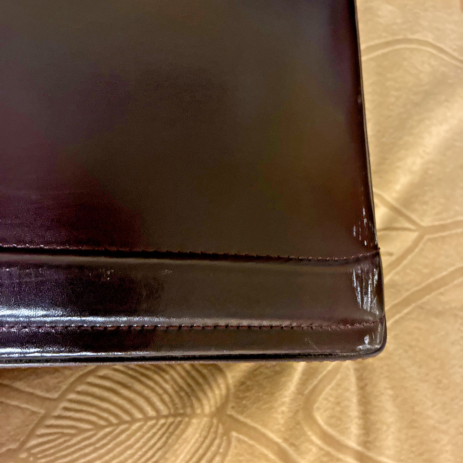 Vintage Lucas leather Hard Sided Briefcase Combo Locks Burgundy