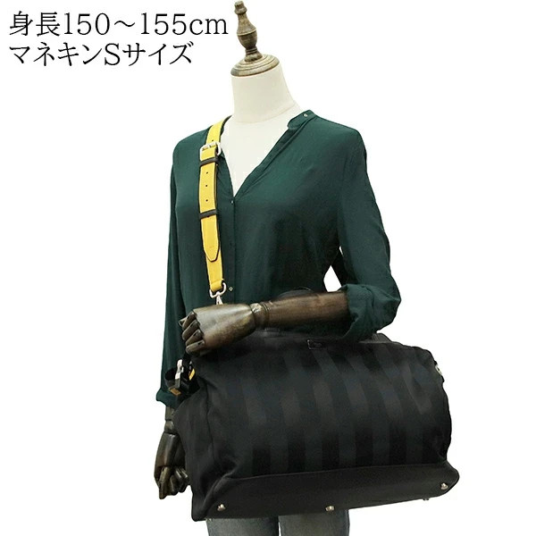 Fendi PEEKABOO Iconic Medium Pecan Canvas Leather 7VA501 Black Shoulder bag 2WAY