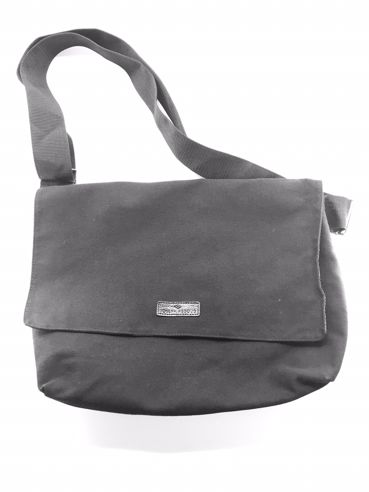 Joseph Abboud Black Canvas Messenger Bag