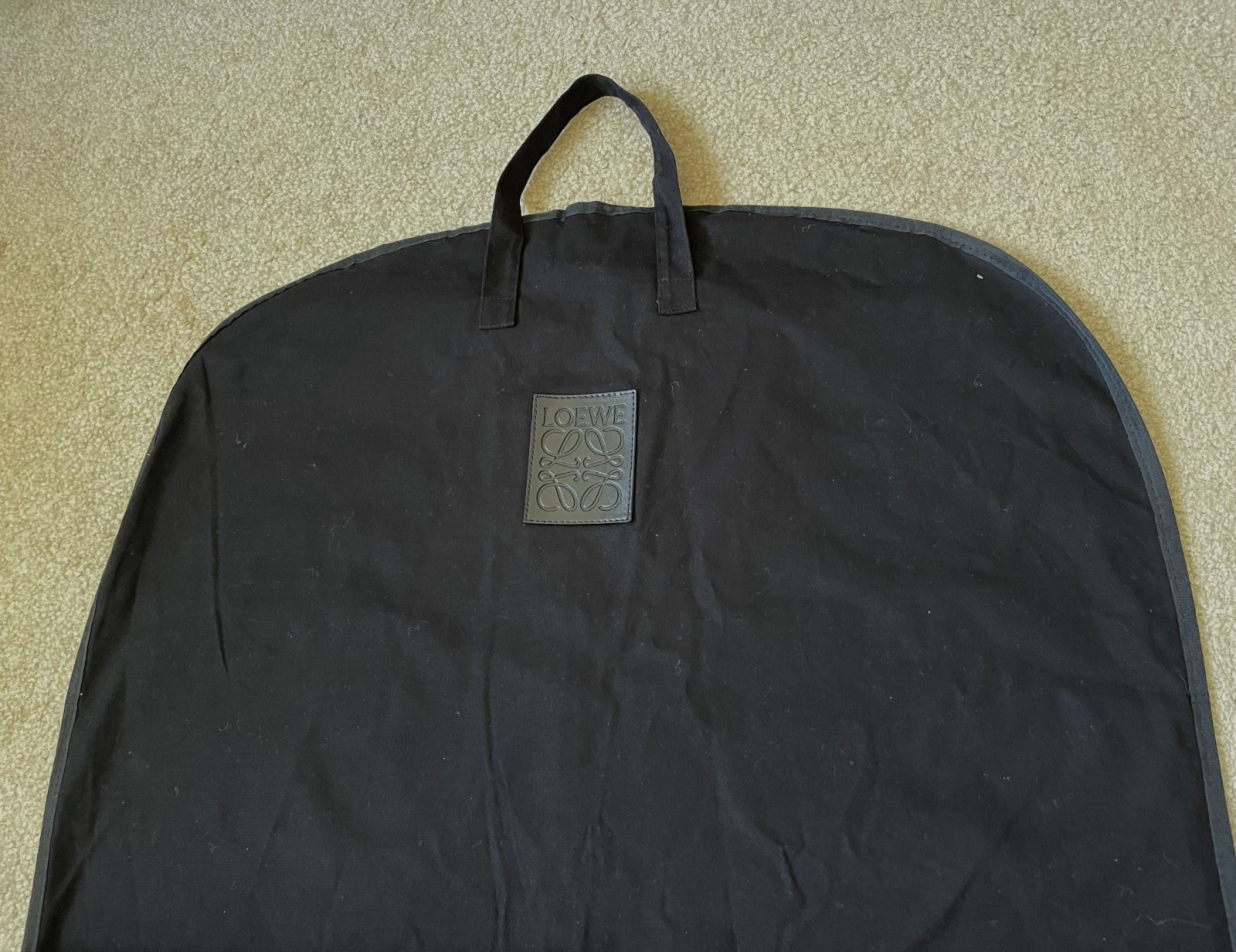 Authentic LOEWE 60×26 Zip Up Cotton Canvas Trip Travel Garment Bag Ship Fast