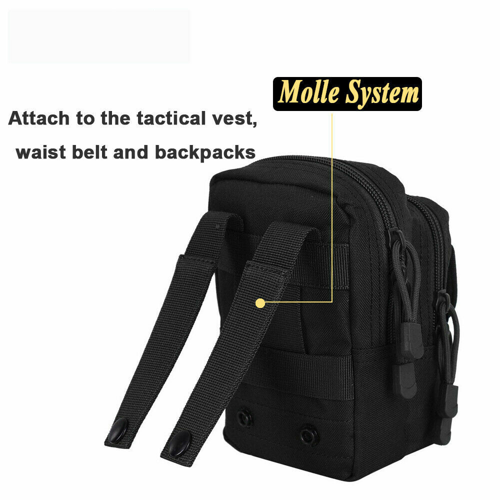 Tactical Molle Pouch EDC Belt Waist Pack Bag Multi-purpose Utility Phone Pocket