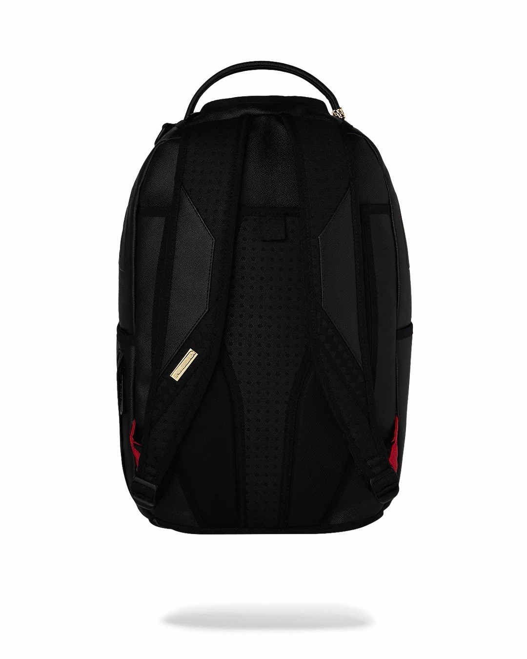 SPRAYGROUND LIMITED EDITION BACKPACK GOLD DRIP LOGO METALLIC BLACK FAUX LEATHER