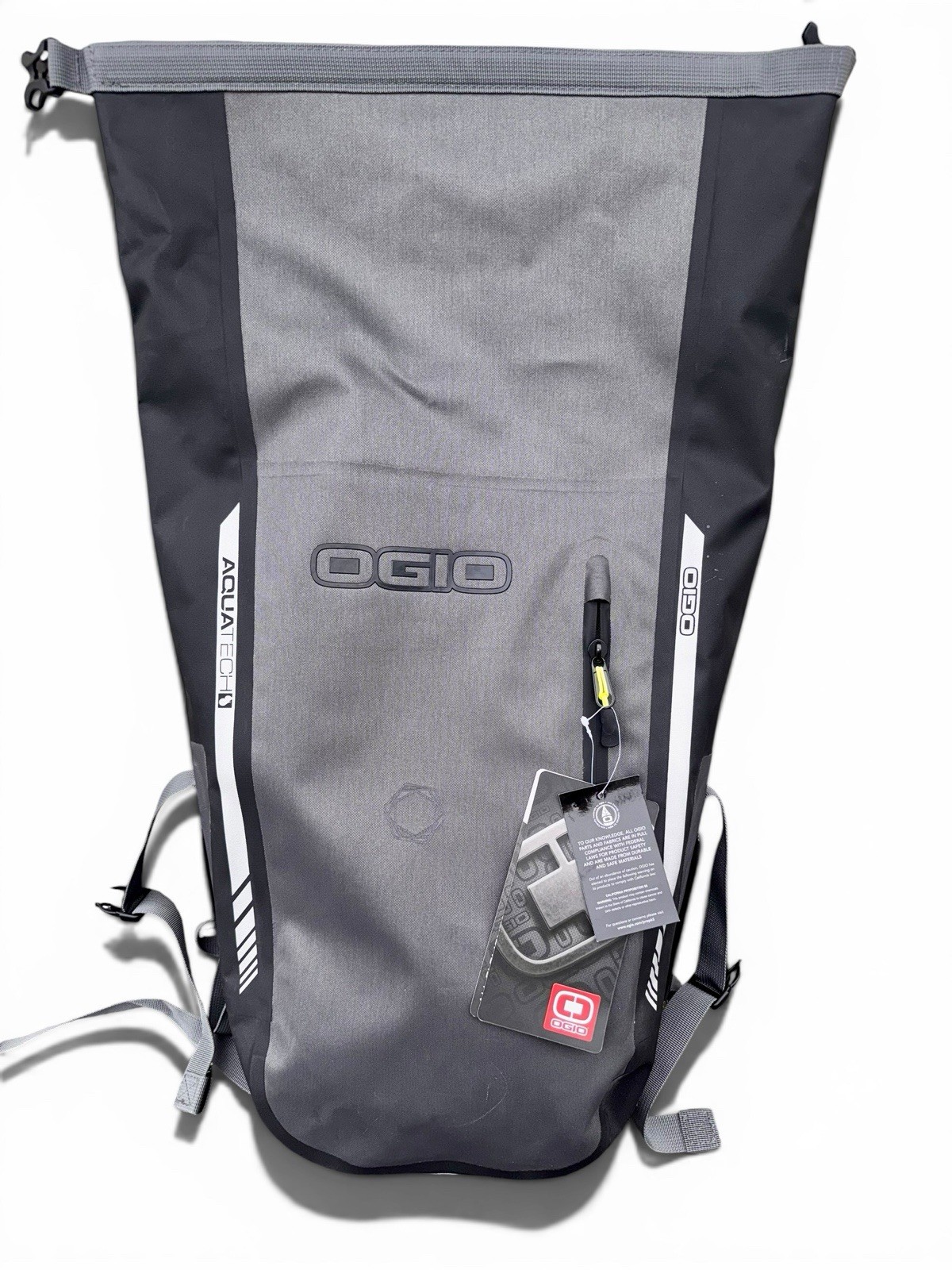 OGIO All Elements Waterproof Roll Top Backpack 26L Laptop Bag NWT Gray