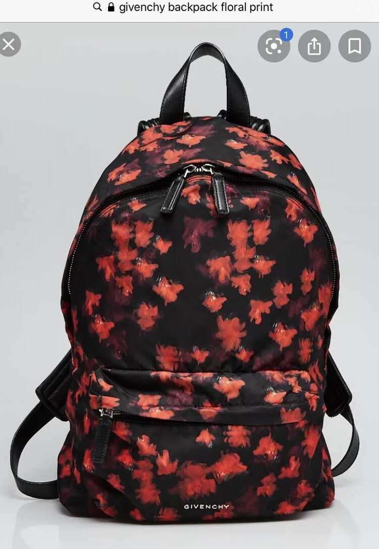 GIVENCHY Authentic Fall Floral Pattern Backpack Fall 2018 MSRP 1450$