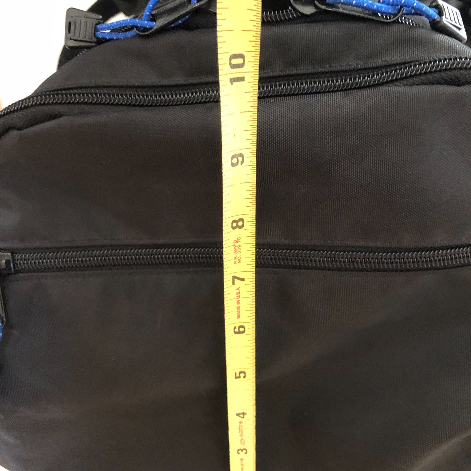 Vintage Gap Duffle Bag Black Nylon Double Handles & Strap