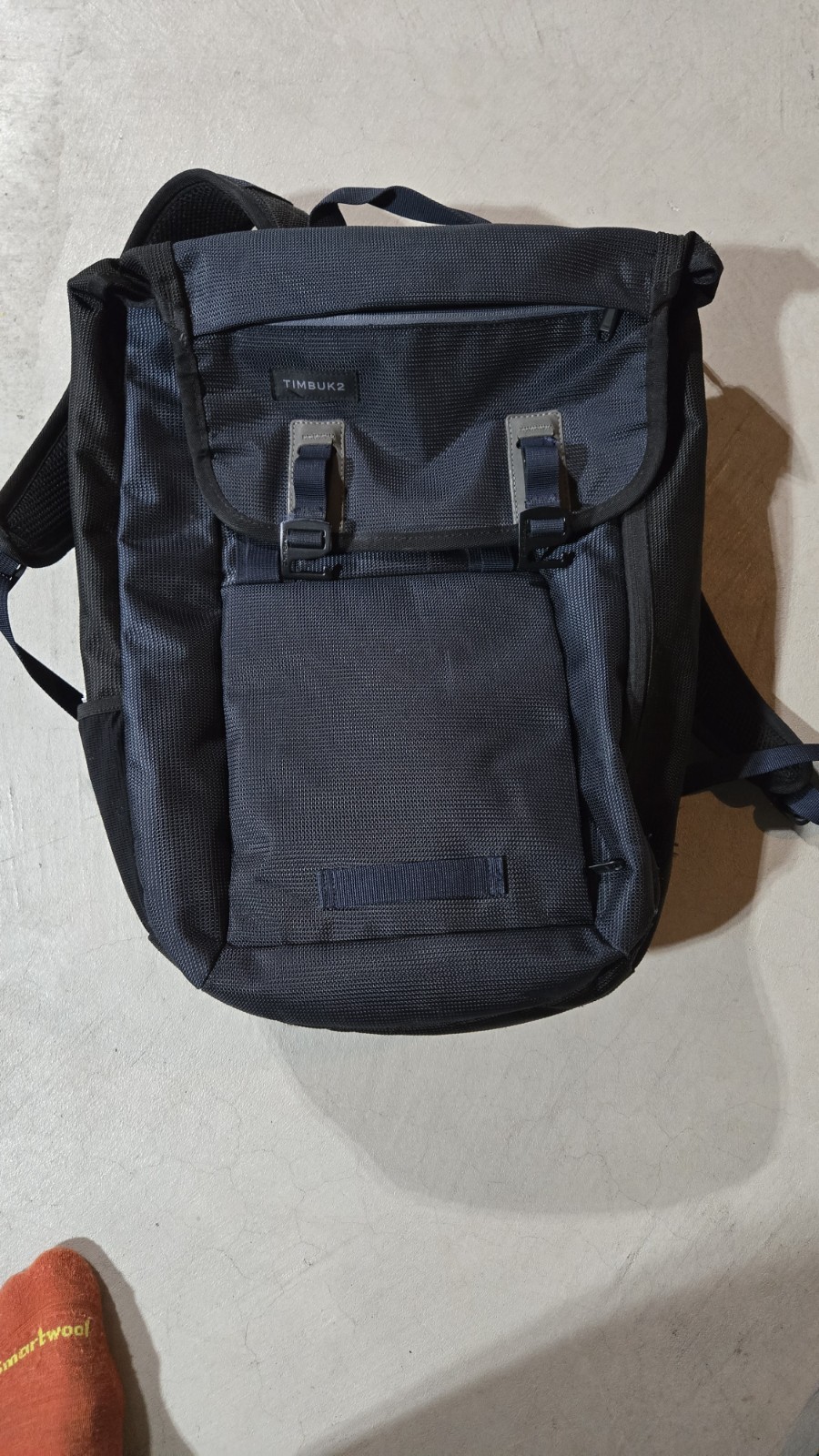 Timbuk2 Black Nylon Backpack with Front Buckle Flap & Zip Pocket