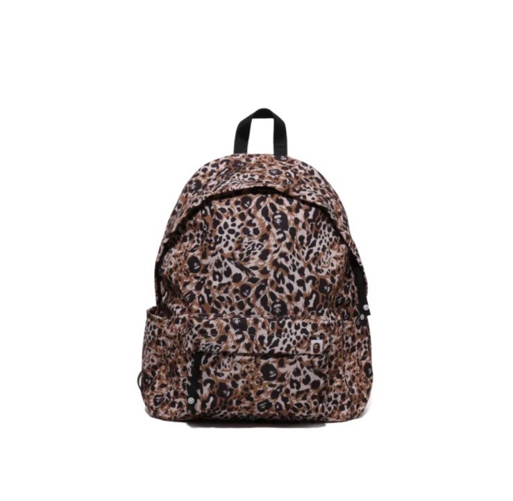 Bape Leopard Print Backpack School Bag College Bag Brand new