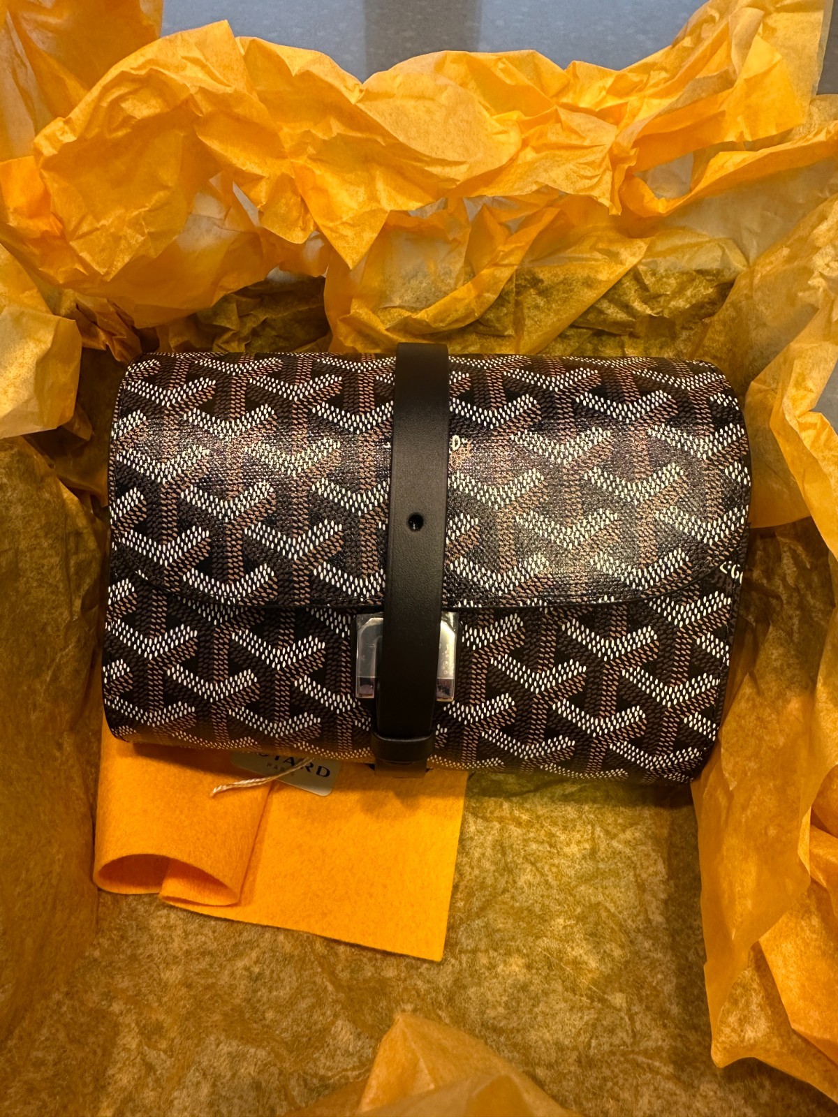Goyard Montre De Voyage Double Two Travel Watch Roll Box Case Black BRAND NEW