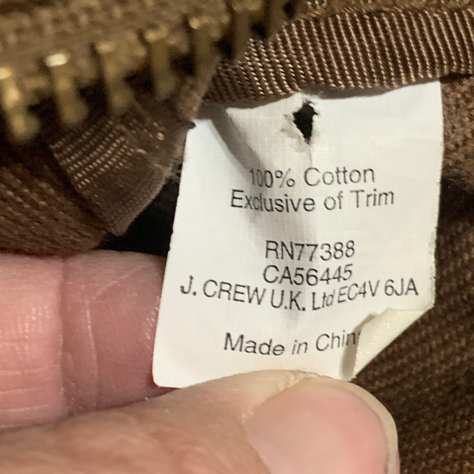 J. Crew Brown Canvas Messenger Bag Leather Trim Crossbody Satchel RN77388 Faw