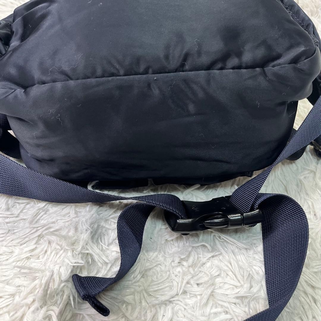 Authentic Yoshida Kaban PORTER Tanker Navy Body Bag 16cm x 30cm x 12cm Adjustabl