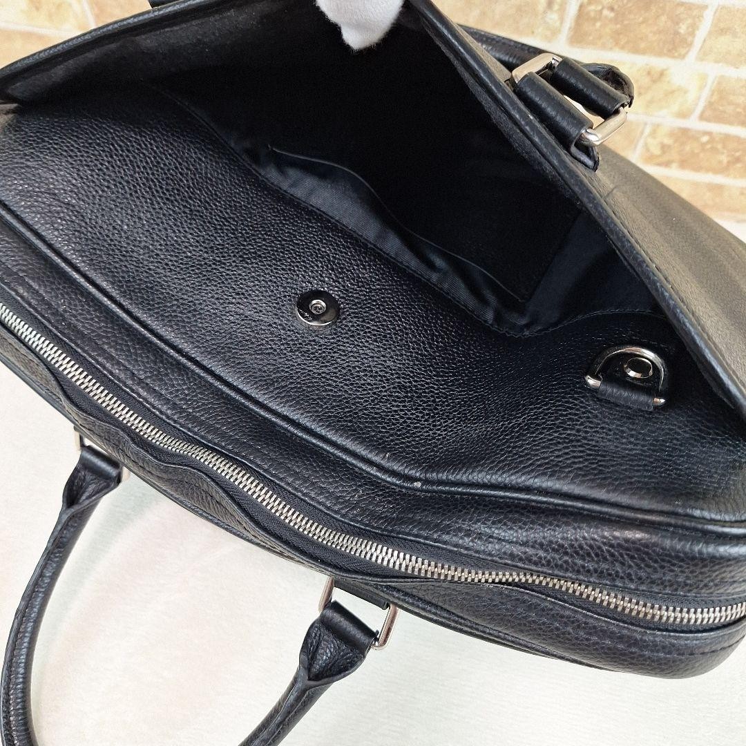 United Arrows Black Leather Briefcase Business Bag 29cm x 41cm Excellent
