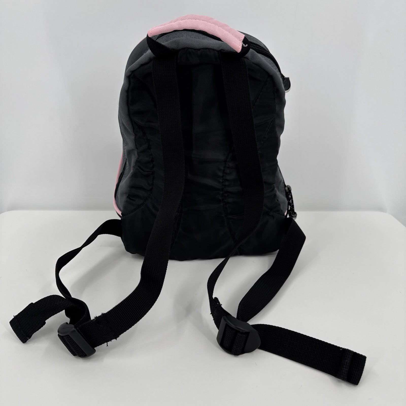 Vintage 90s Nike Backpack Mini Bag Gray Pink Logo Sports Casual Y2K Girlhood