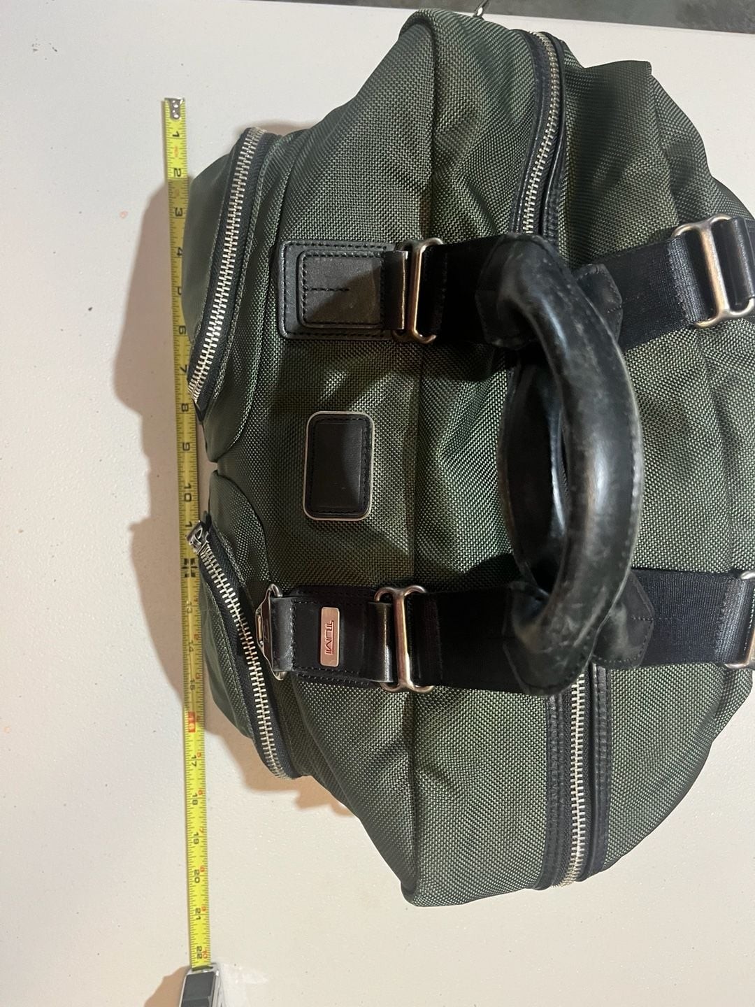 011-0011 TUMI Alpha Bravo 2-Way Briefcase/Travel Bag in Olive Green Nylon