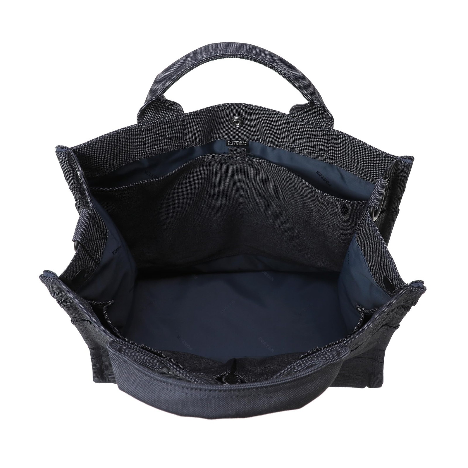 PORTER SMOKY 2WAY Tote Bag, Black