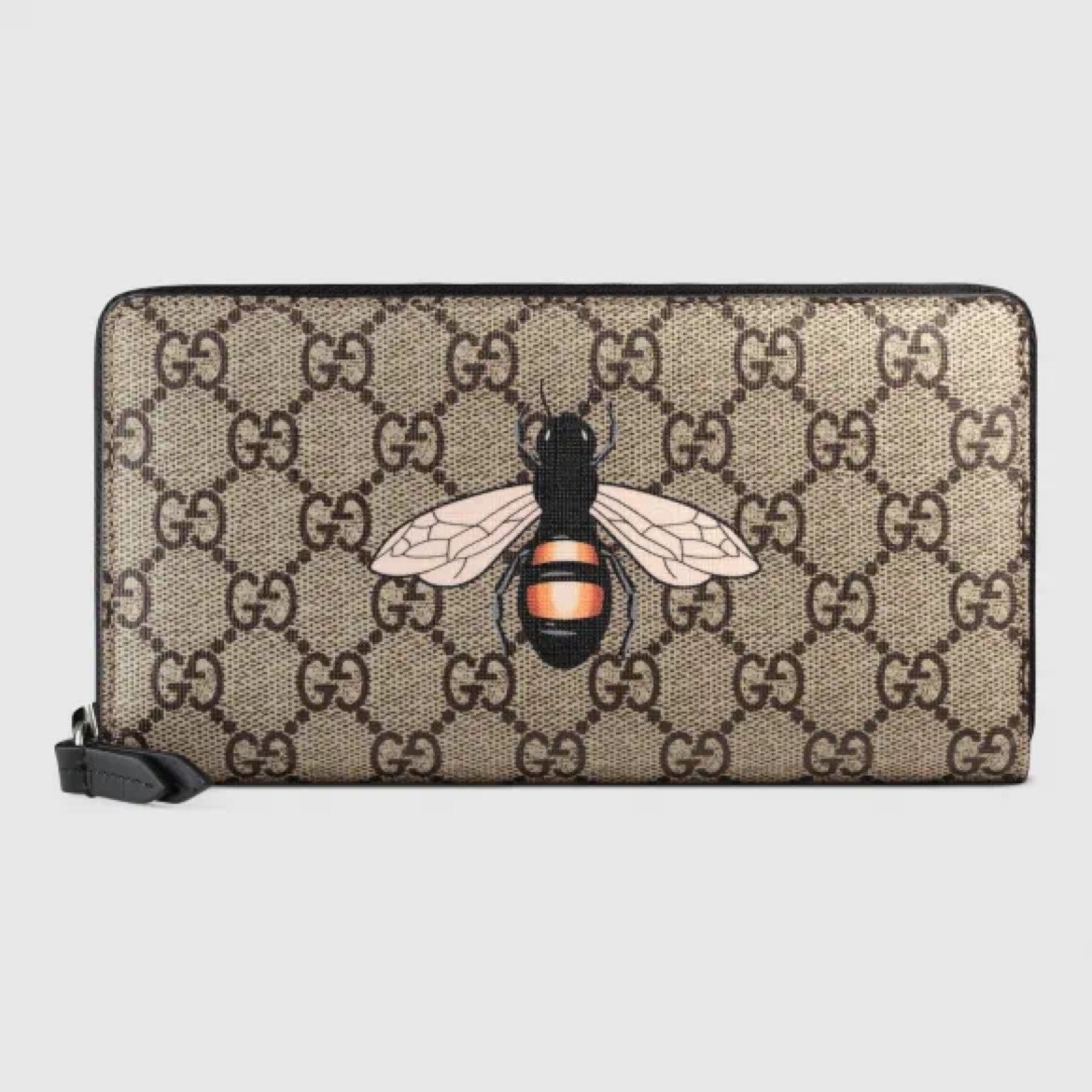 Gucci Pre-Owned Authentic Bee Wallet Monogram Canvas 19x10x3cm Free Shipping