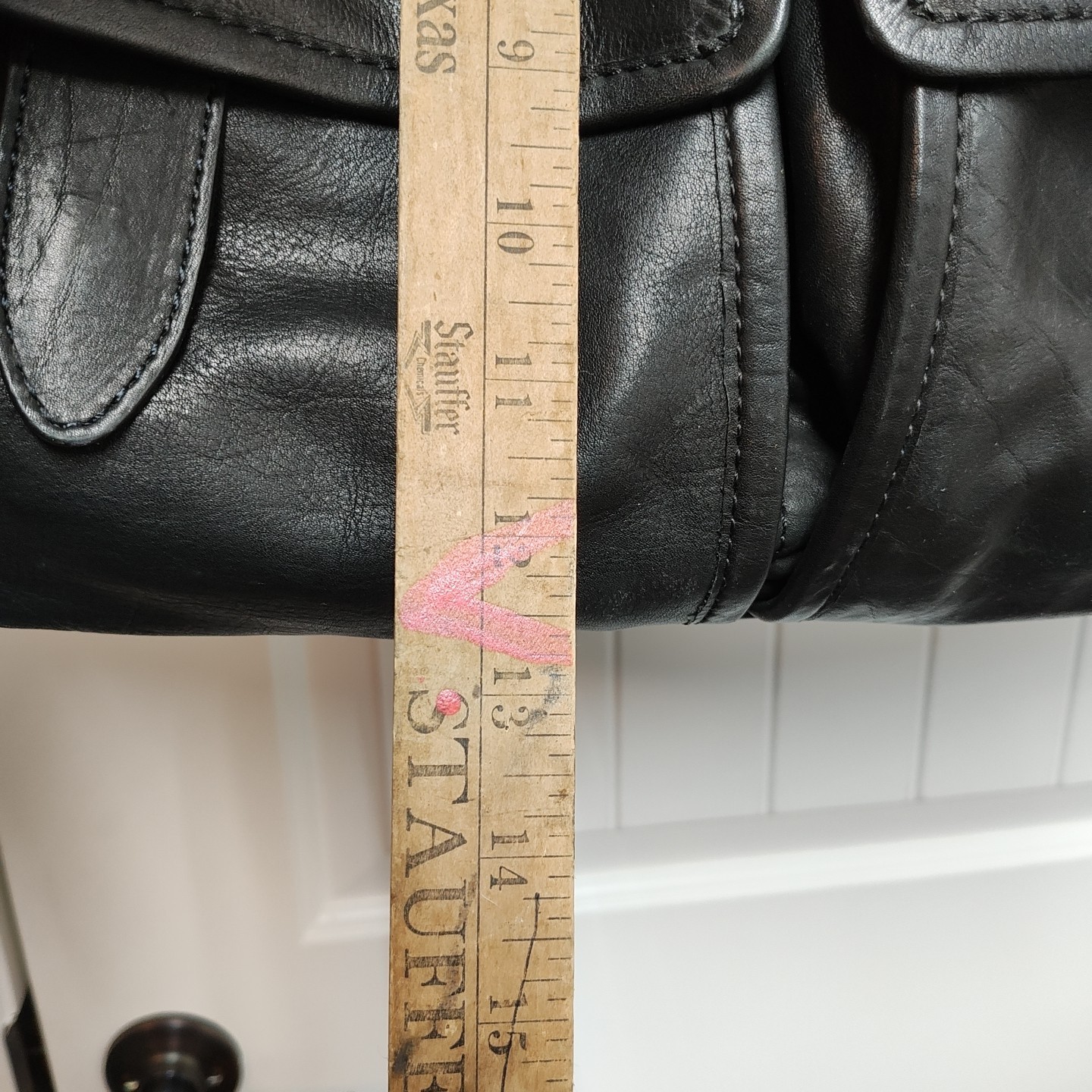 Cole Haan Black Leather WeekenderDuffleTravel Bag 19x12x10 Hand Shoulder Strap