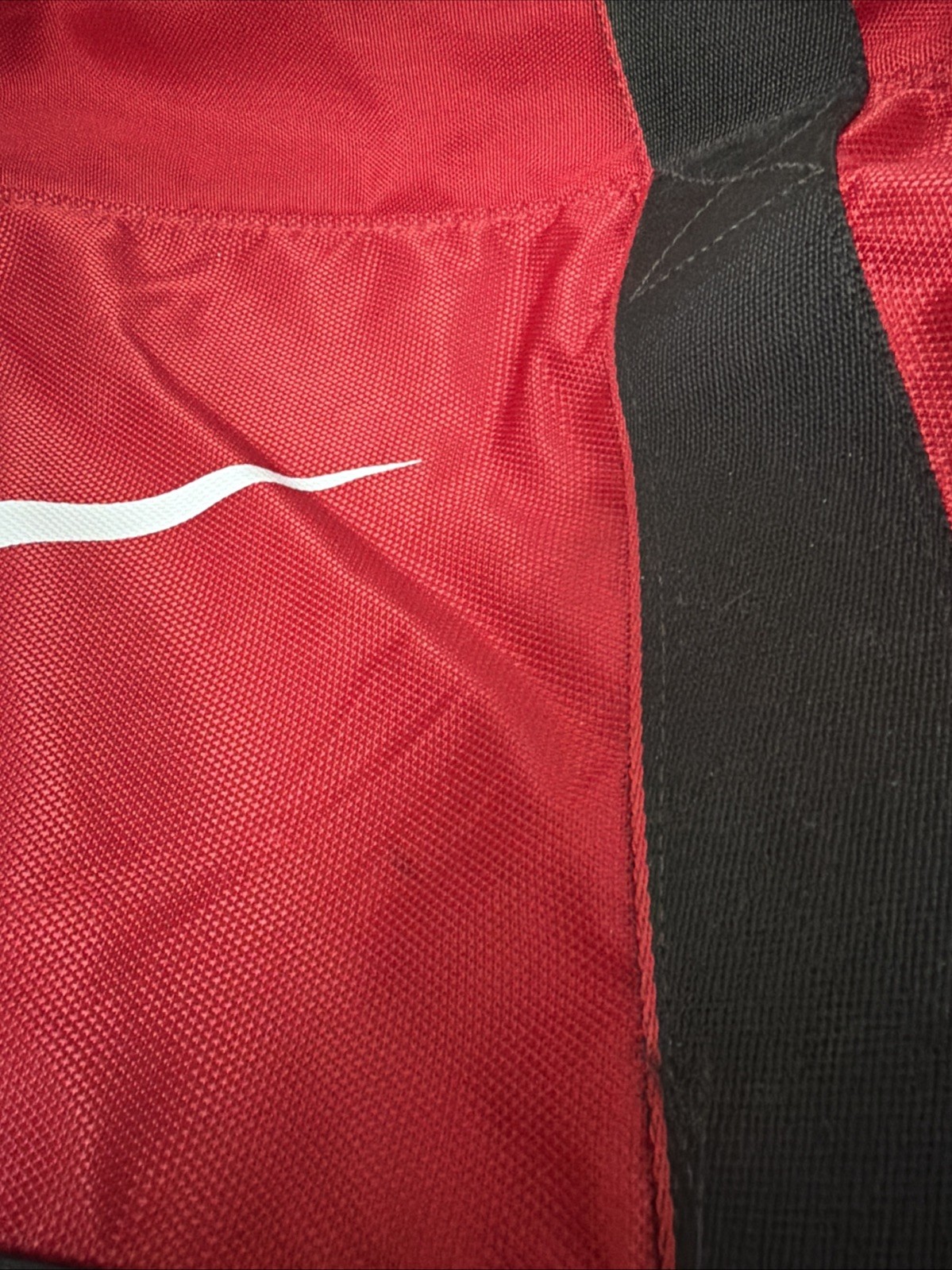 Nike Large Duffle Bag Red With Black No Shoulder Strap