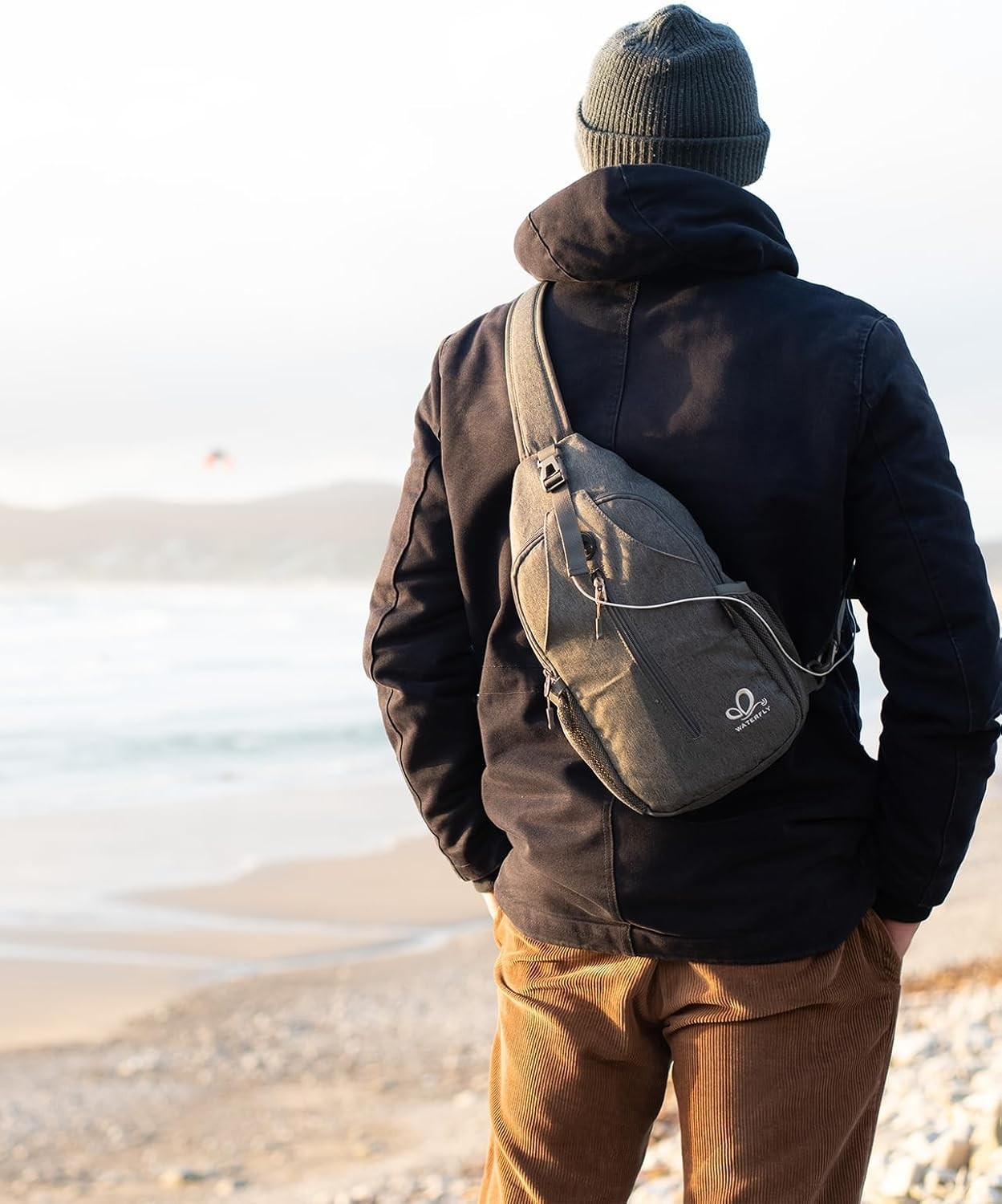 Compact Crossbody Sling Bag with Hidden Earphone Hole – Stylish & Functional