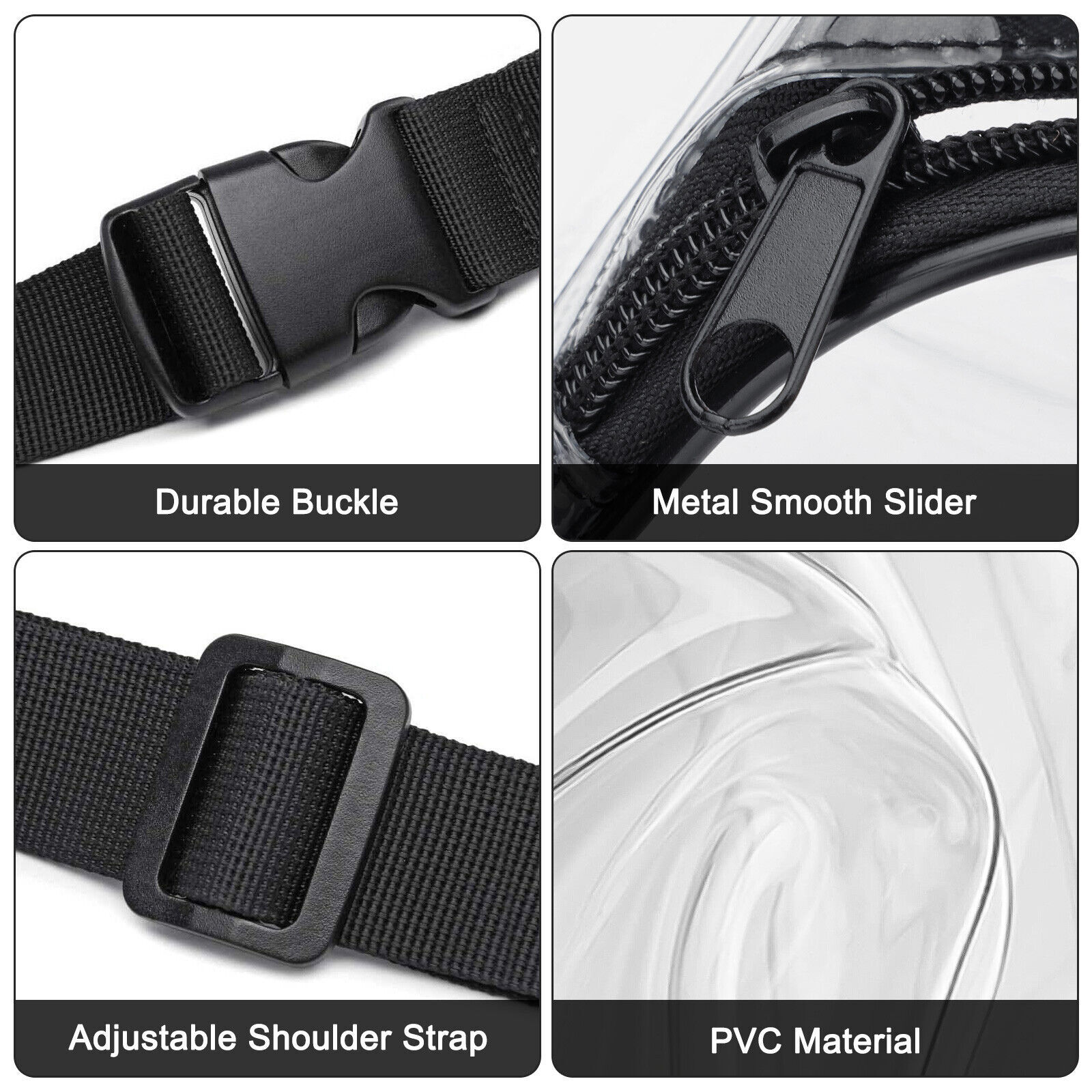Waterproof Men Women Waist Bag Clear Fanny Pouch Outdoor Travel Pack Adjustable