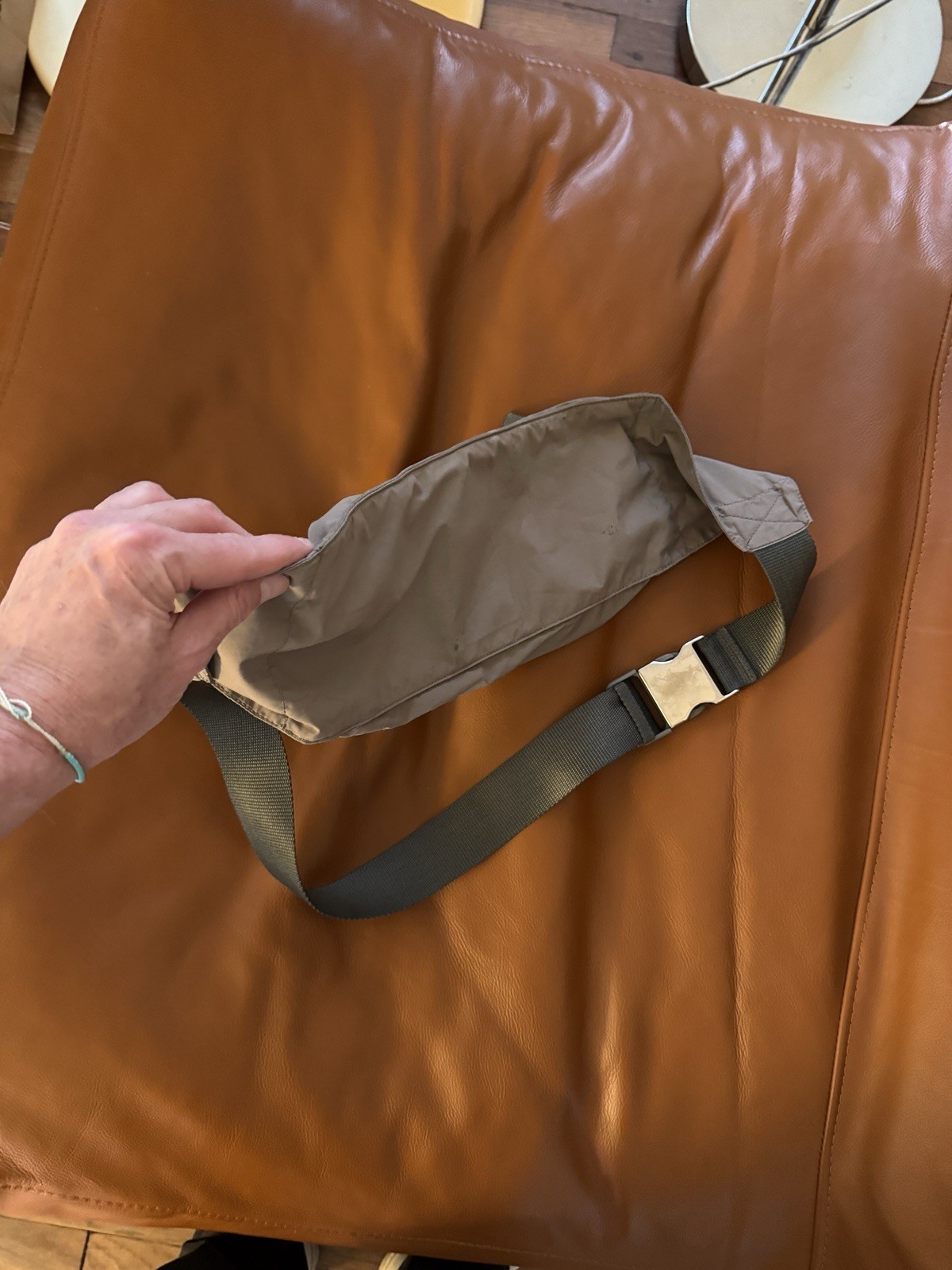 Prada Nylon Bum Bag – Grey