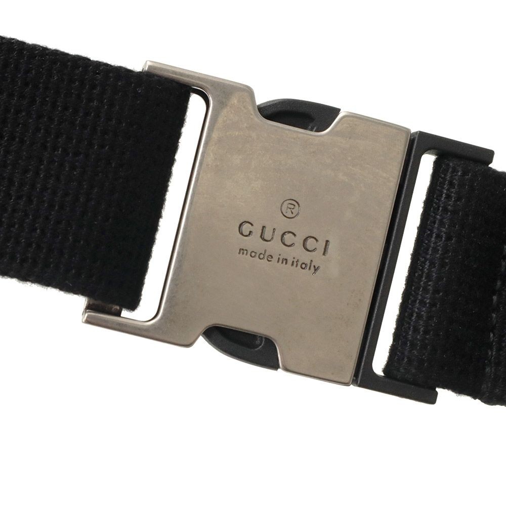 Gucci Black GG Supreme Canvas WEB Strap Jumbo Belt Bag 696031 103751449 [P]
