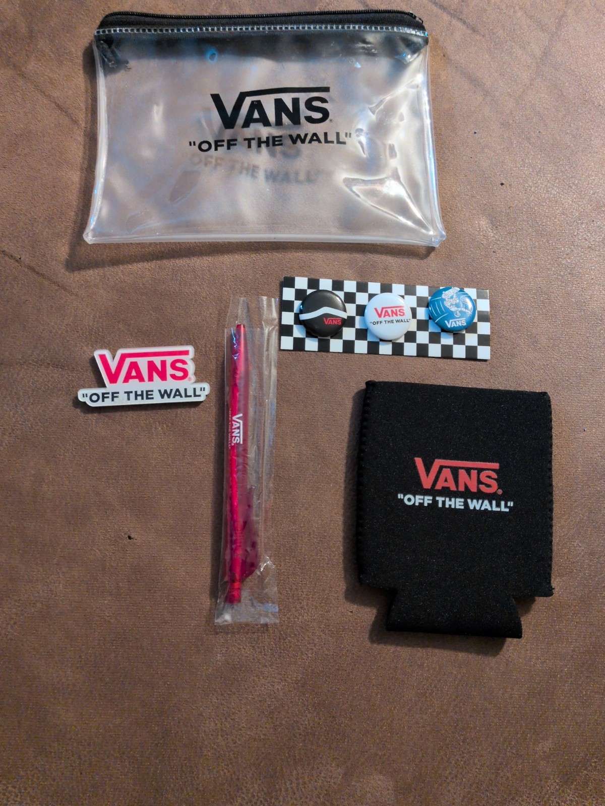 VANS Off the Wall Clear Zip Pouch Unisex Adult Zipper Pouch Bag