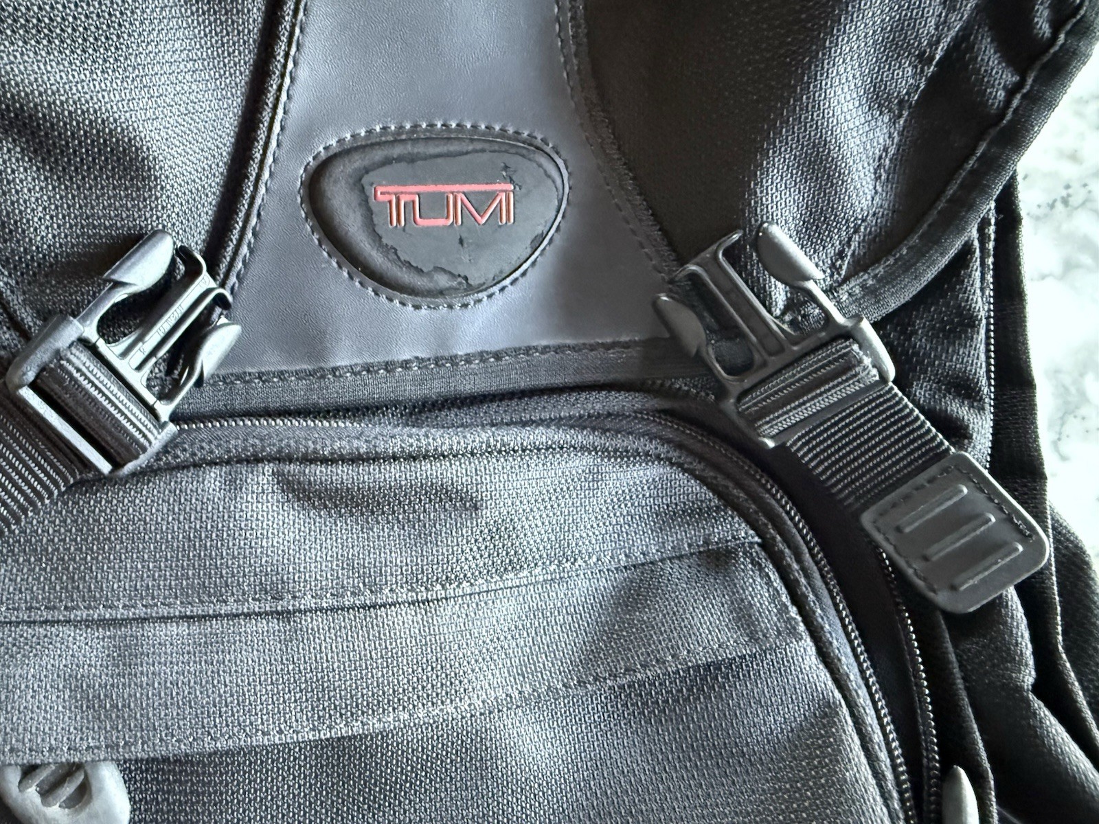 Vintage Black Tumi T2 Backpack Travel Daypack