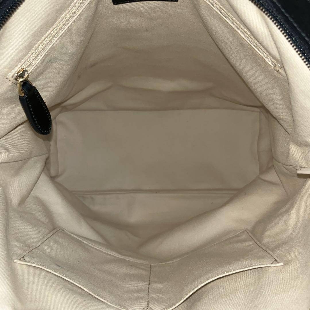 Bally Shoulder Bag Large Capacity Embossed Logo Leather Black 36x38x14cm