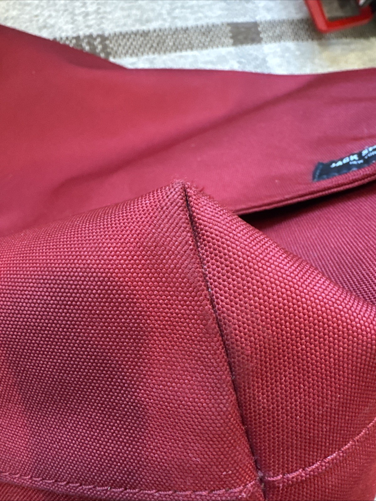 Jack Spade Messenger Bag Canvas Red Laptop Case Briefcase Men’s