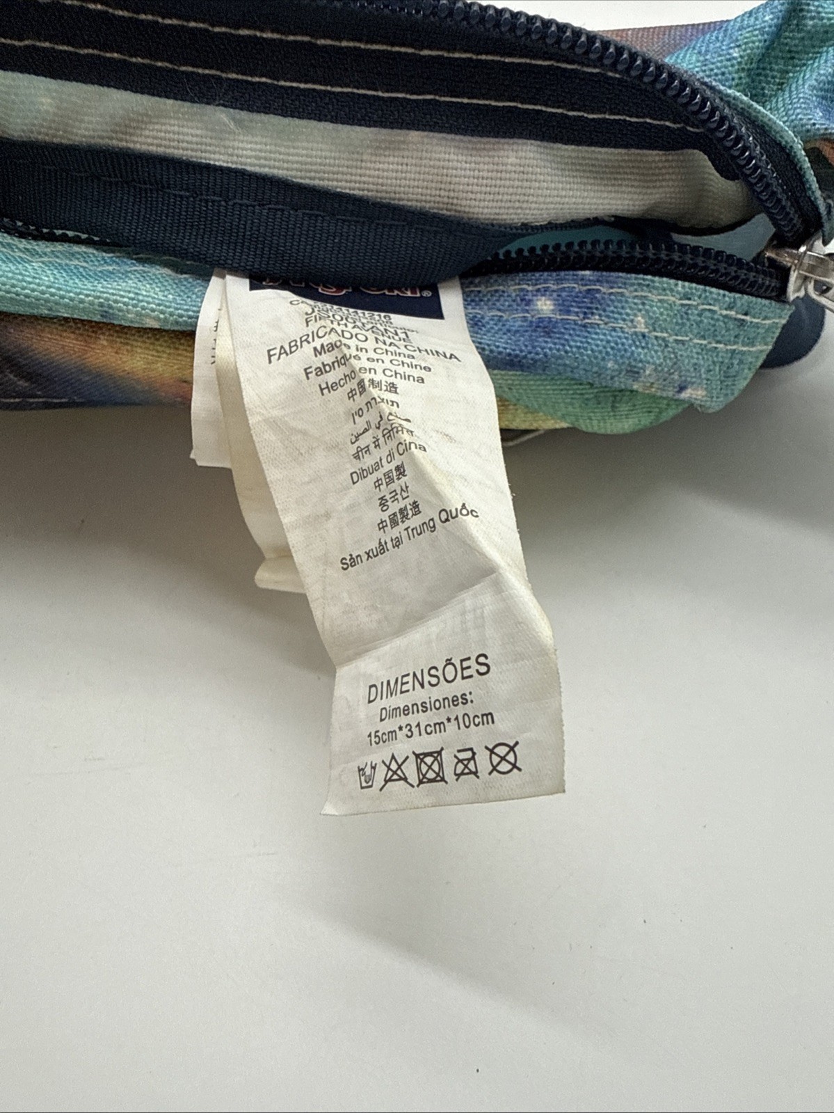 Vintage 90s Y2K Jansport fifth ave fanny pack Dye Bomb Made In China 7214141216