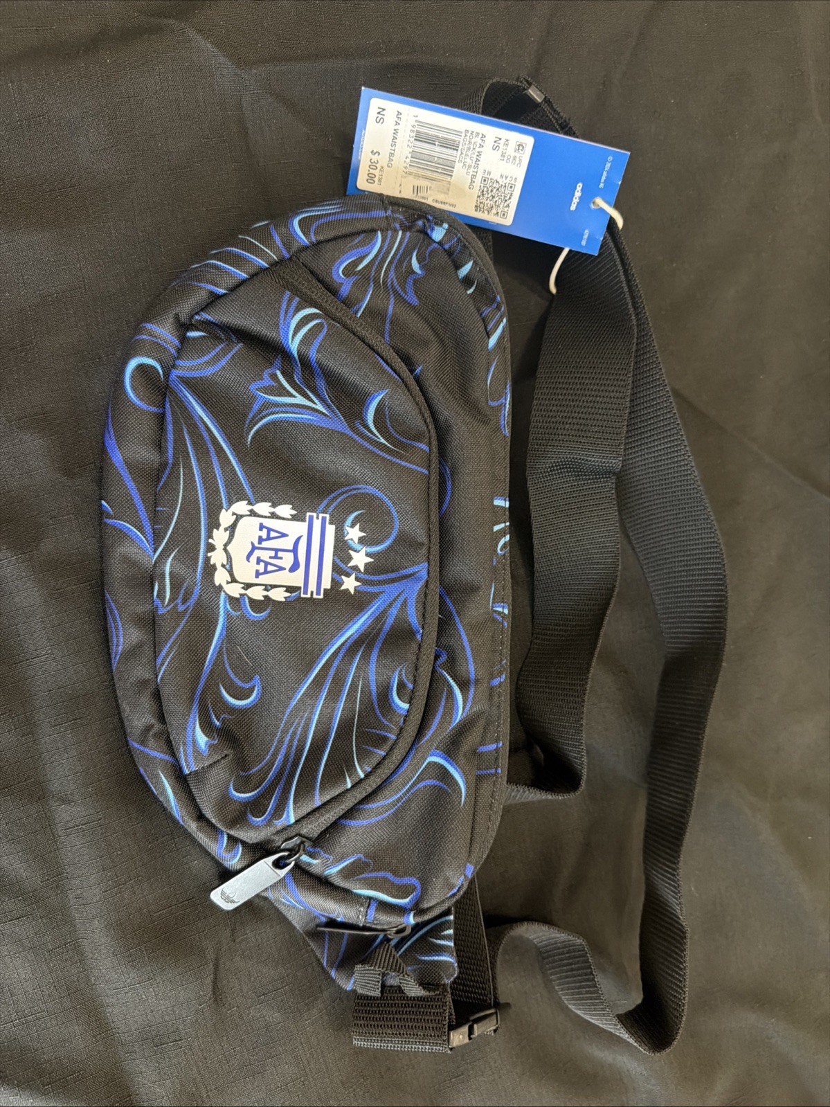Adidas Argentina Fanny Pack Waist bag One Size Unissex Black/Blue New